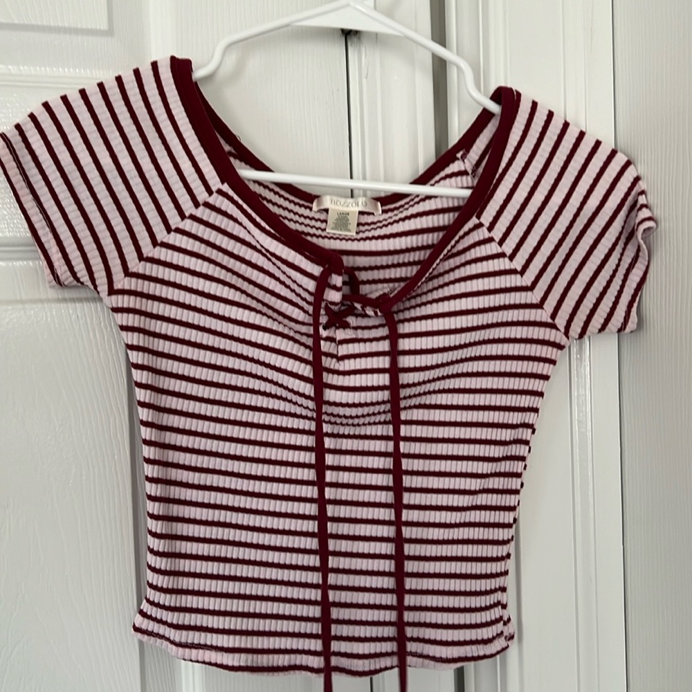Striped crop going out top comfy